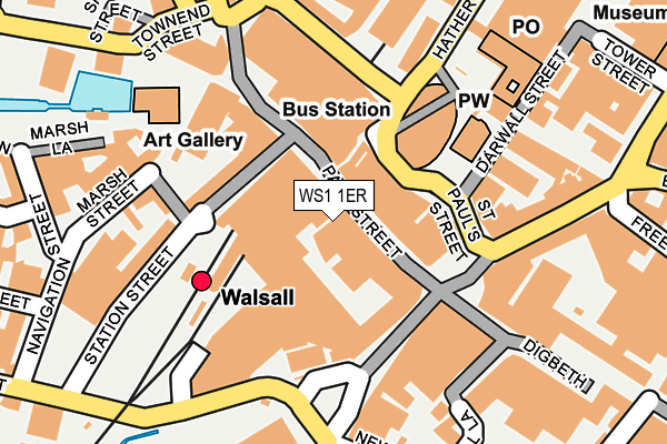 WS1 1ER map - OS OpenMap – Local (Ordnance Survey)