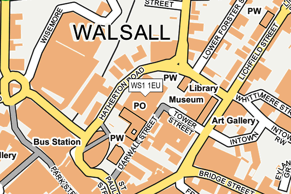 WS1 1EU map - OS OpenMap – Local (Ordnance Survey)