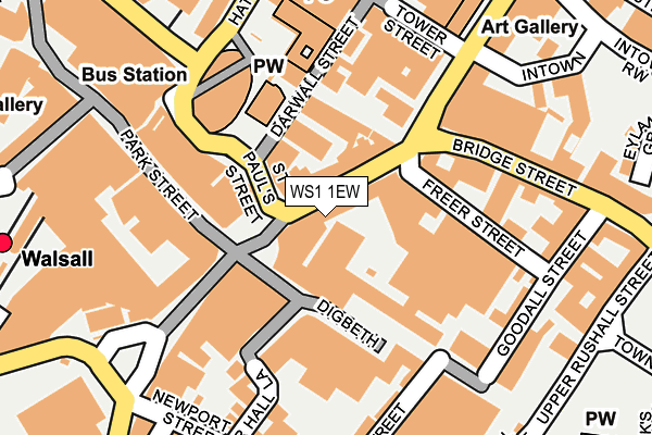 WS1 1EW map - OS OpenMap – Local (Ordnance Survey)
