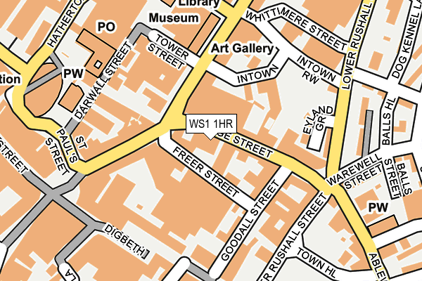 WS1 1HR map - OS OpenMap – Local (Ordnance Survey)