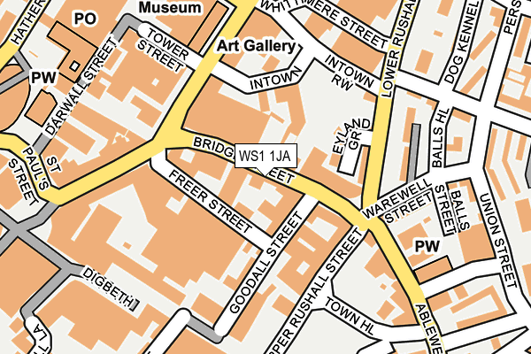 WS1 1JA map - OS OpenMap – Local (Ordnance Survey)