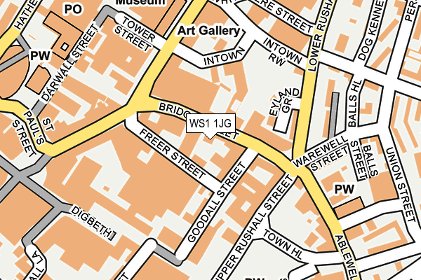 WS1 1JG map - OS OpenMap – Local (Ordnance Survey)