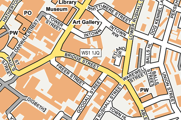 WS1 1JQ map - OS OpenMap – Local (Ordnance Survey)