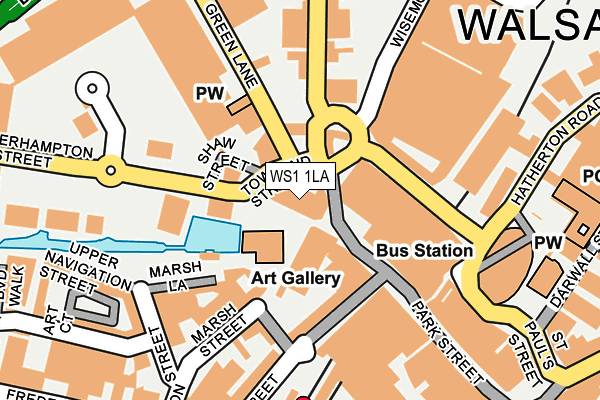 WS1 1LA map - OS OpenMap – Local (Ordnance Survey)