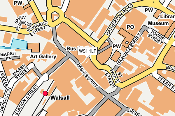 WS1 1LF map - OS OpenMap – Local (Ordnance Survey)