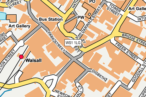 WS1 1LG map - OS OpenMap – Local (Ordnance Survey)