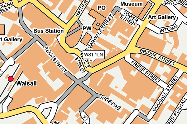 WS1 1LN map - OS OpenMap – Local (Ordnance Survey)