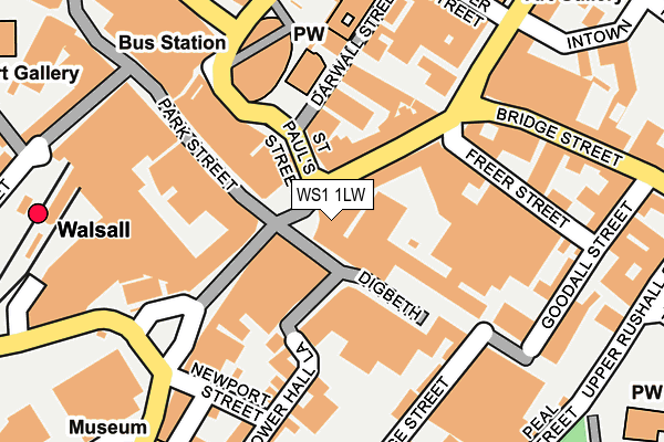 WS1 1LW map - OS OpenMap – Local (Ordnance Survey)