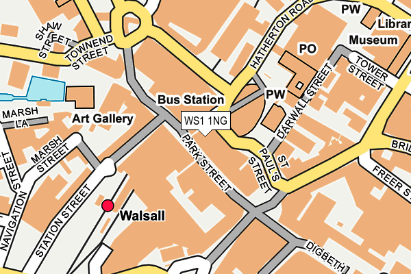WS1 1NG map - OS OpenMap – Local (Ordnance Survey)