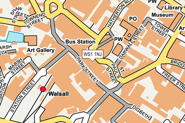 WS1 1NJ map - OS OpenMap – Local (Ordnance Survey)