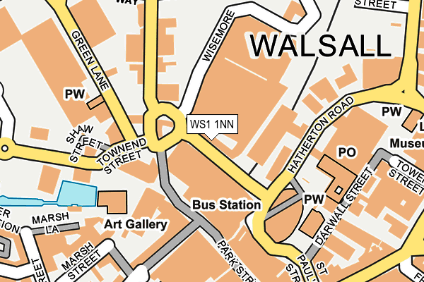 WS1 1NN map - OS OpenMap – Local (Ordnance Survey)