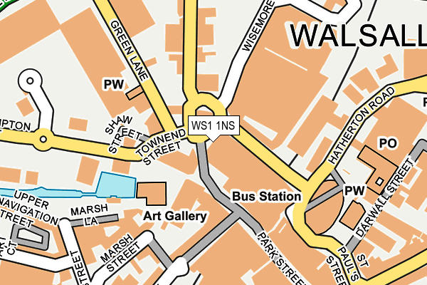 WS1 1NS map - OS OpenMap – Local (Ordnance Survey)