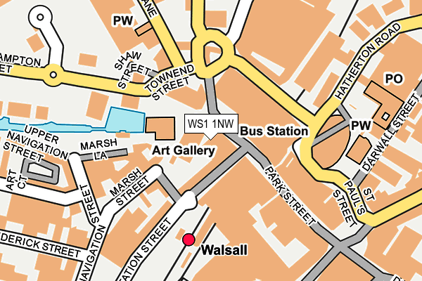 WS1 1NW map - OS OpenMap – Local (Ordnance Survey)