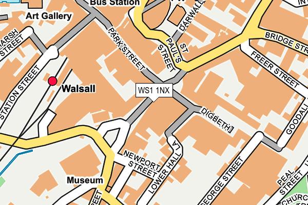 WS1 1NX map - OS OpenMap – Local (Ordnance Survey)