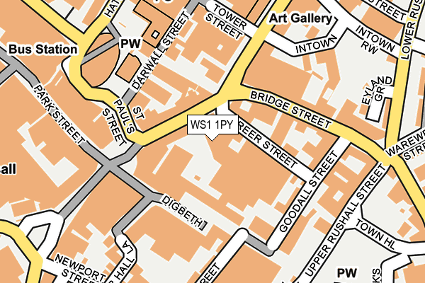 WS1 1PY map - OS OpenMap – Local (Ordnance Survey)