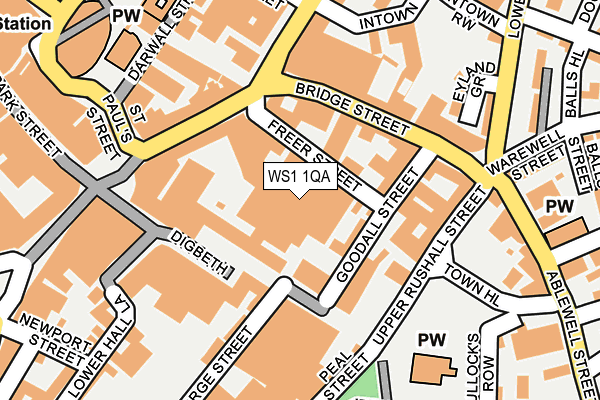 WS1 1QA map - OS OpenMap – Local (Ordnance Survey)
