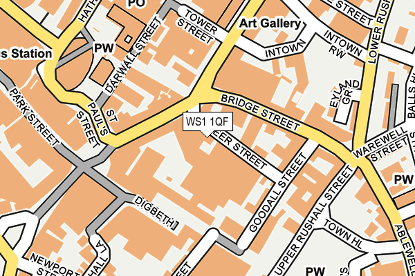 WS1 1QF map - OS OpenMap – Local (Ordnance Survey)