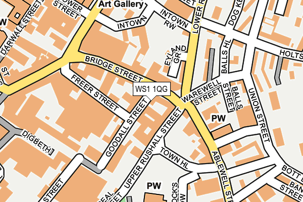WS1 1QG map - OS OpenMap – Local (Ordnance Survey)