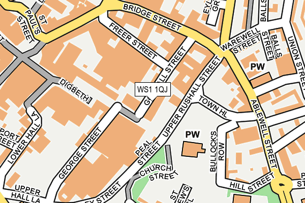 WS1 1QJ map - OS OpenMap – Local (Ordnance Survey)
