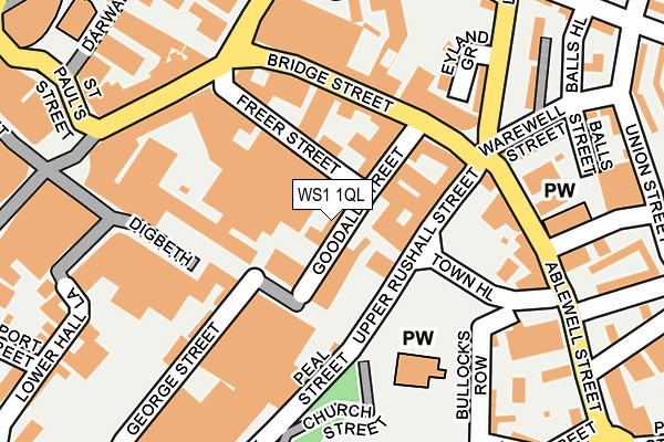 WS1 1QL map - OS OpenMap – Local (Ordnance Survey)