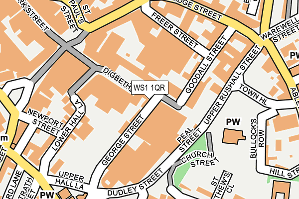 WS1 1QR map - OS OpenMap – Local (Ordnance Survey)