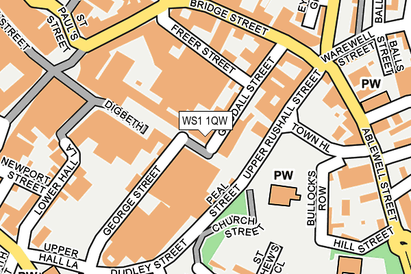 WS1 1QW map - OS OpenMap – Local (Ordnance Survey)