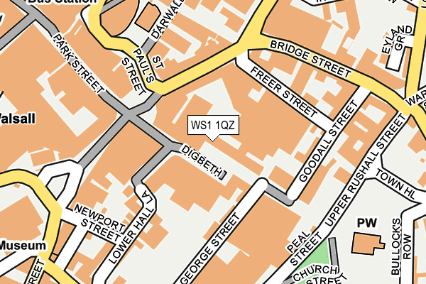 WS1 1QZ map - OS OpenMap – Local (Ordnance Survey)