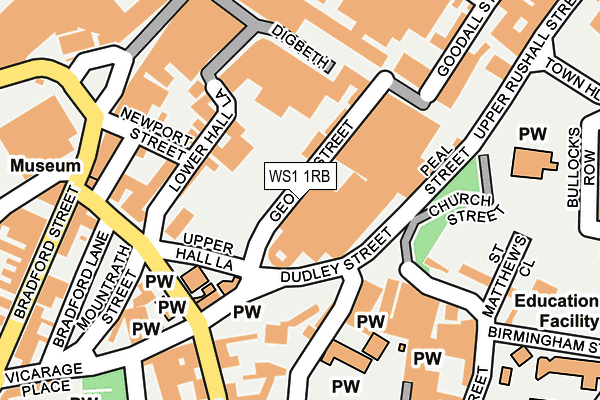 WS1 1RB map - OS OpenMap – Local (Ordnance Survey)