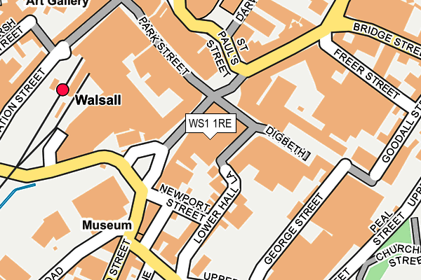 WS1 1RE map - OS OpenMap – Local (Ordnance Survey)