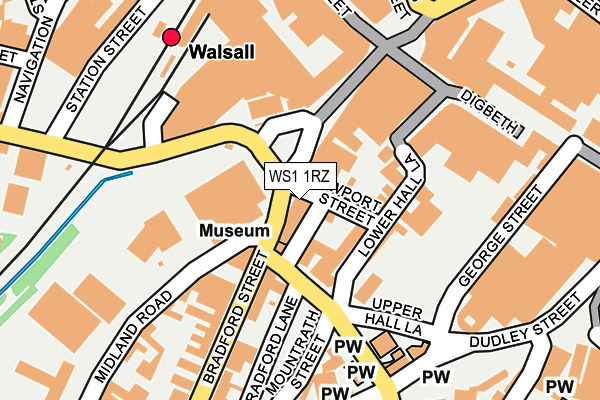 WS1 1RZ map - OS OpenMap – Local (Ordnance Survey)