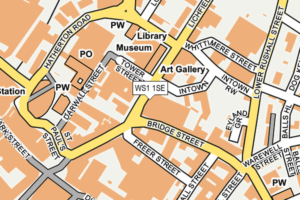 WS1 1SE map - OS OpenMap – Local (Ordnance Survey)