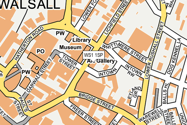 WS1 1SP map - OS OpenMap – Local (Ordnance Survey)