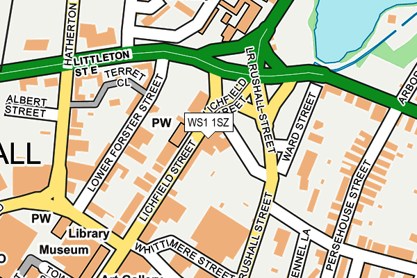 WS1 1SZ map - OS OpenMap – Local (Ordnance Survey)