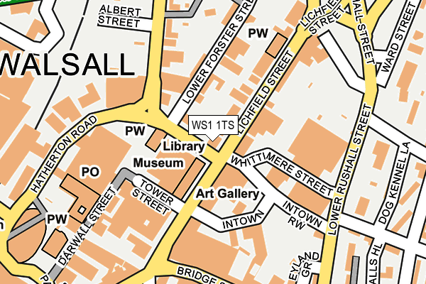 WS1 1TS map - OS OpenMap – Local (Ordnance Survey)