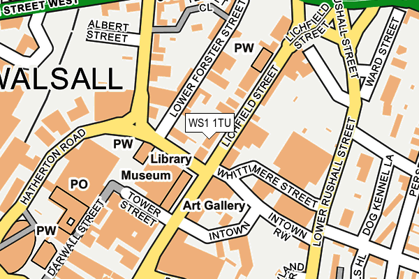 WS1 1TU map - OS OpenMap – Local (Ordnance Survey)
