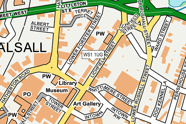 WS1 1UG map - OS OpenMap – Local (Ordnance Survey)