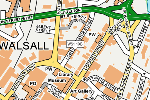 WS1 1XB map - OS OpenMap – Local (Ordnance Survey)