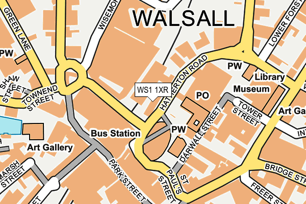 WS1 1XR map - OS OpenMap – Local (Ordnance Survey)