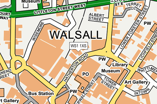 WS1 1XS map - OS OpenMap – Local (Ordnance Survey)