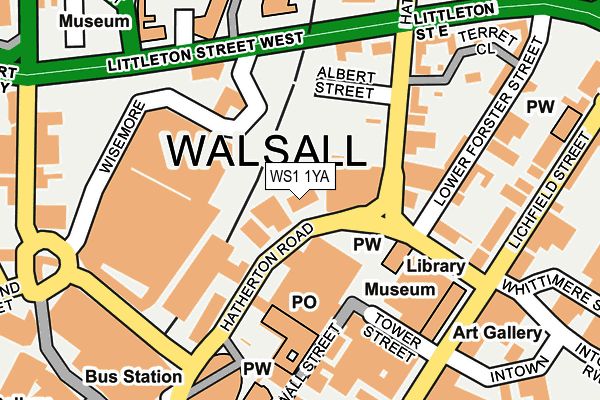 WS1 1YA map - OS OpenMap – Local (Ordnance Survey)