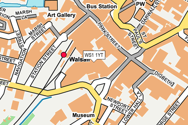 WS1 1YT map - OS OpenMap – Local (Ordnance Survey)