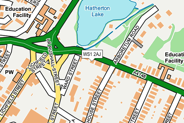 WS1 2AJ map - OS OpenMap – Local (Ordnance Survey)