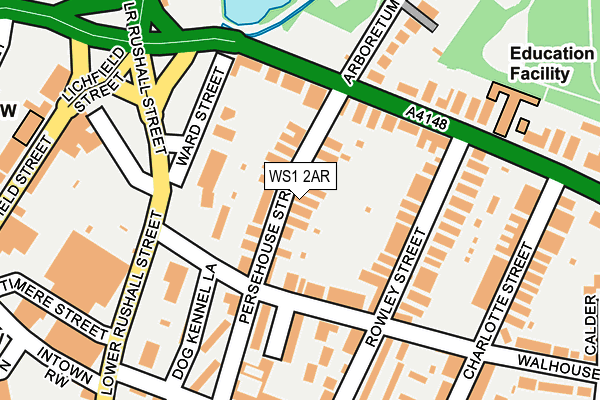 WS1 2AR map - OS OpenMap – Local (Ordnance Survey)