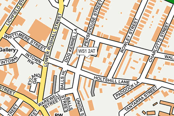 WS1 2AT map - OS OpenMap – Local (Ordnance Survey)