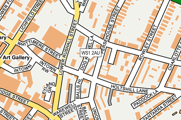 WS1 2AU map - OS OpenMap – Local (Ordnance Survey)