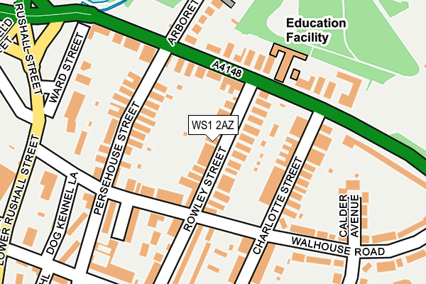 WS1 2AZ map - OS OpenMap – Local (Ordnance Survey)