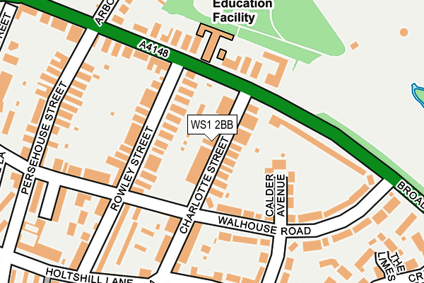 WS1 2BB map - OS OpenMap – Local (Ordnance Survey)