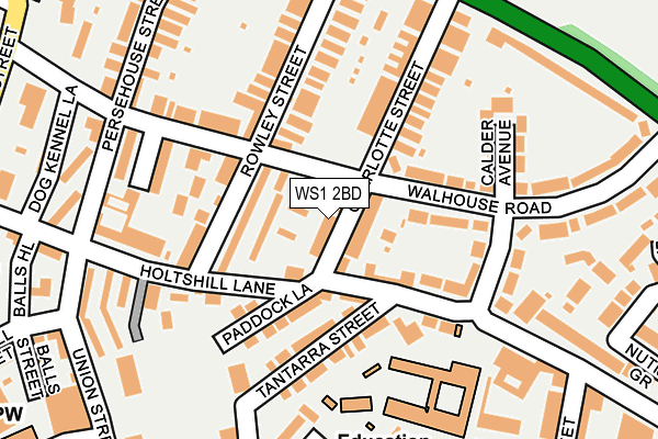 WS1 2BD map - OS OpenMap – Local (Ordnance Survey)