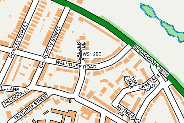 WS1 2BE map - OS OpenMap – Local (Ordnance Survey)