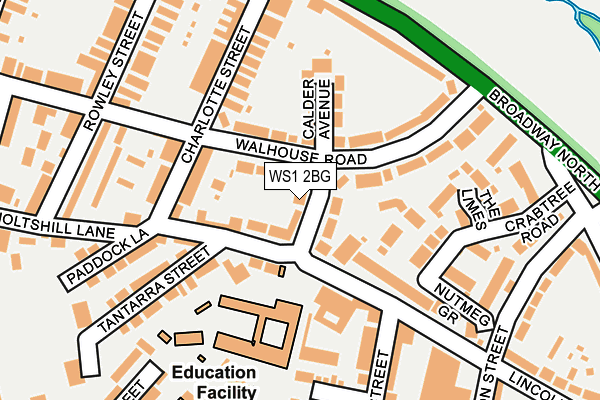 WS1 2BG map - OS OpenMap – Local (Ordnance Survey)